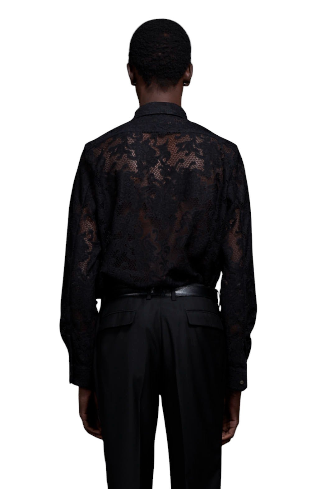 ラッセルレース レギュラーシャツ BLACK | GALAABEND ONLINE STORE