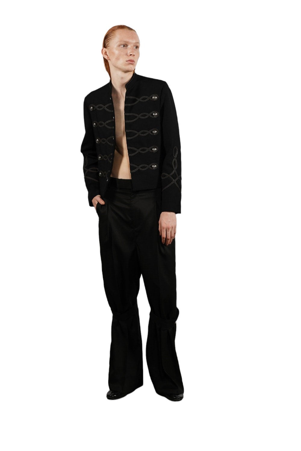 New Wave ブレーデッドナポレオンジャケット BLACK×BLACK | GALAABEND