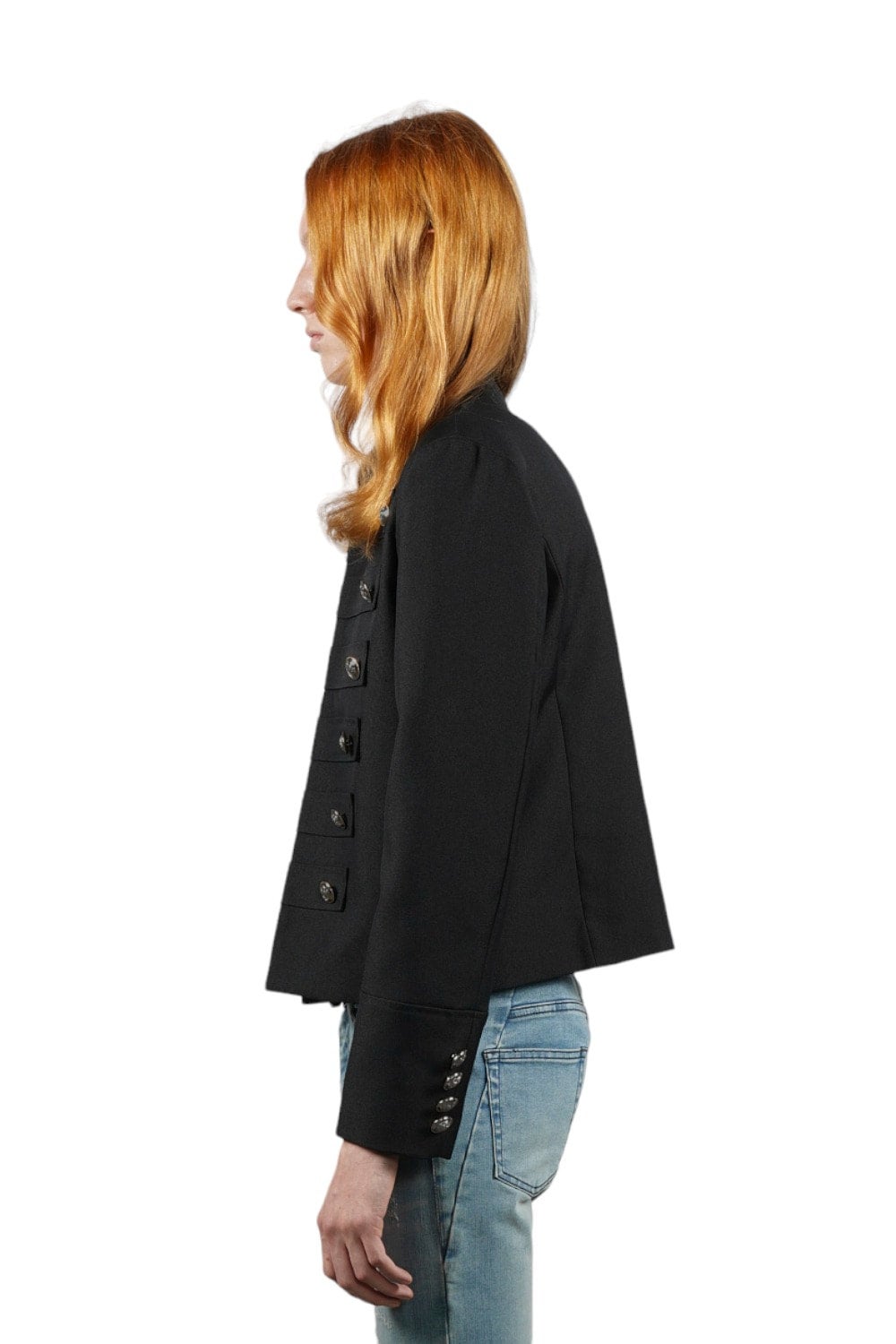 New Wave パネルドナポレオンジャケット BLACK×BLACK | GALAABEND