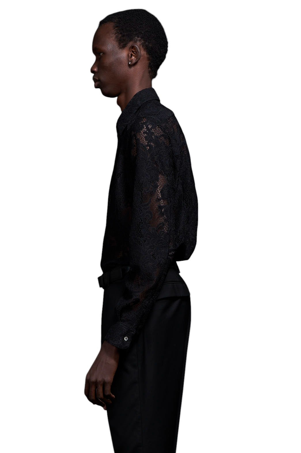 ラッセルレース レギュラーシャツ BLACK | GALAABEND ONLINE STORE