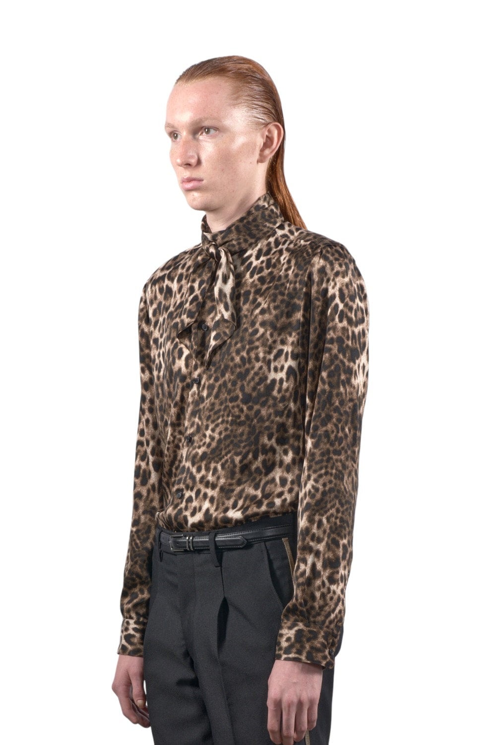 GalaabenD ANIMAL LEOPARD RIBBONシャツ 新品 - シャツ